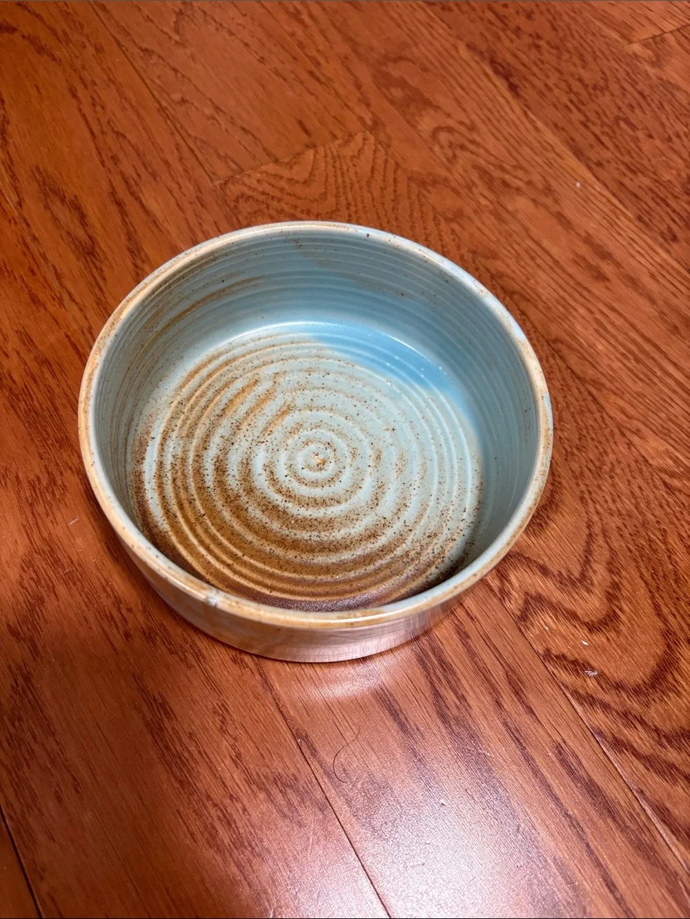Bonna Coral Series 13cm Light Blue Bowl with Brown Swirls